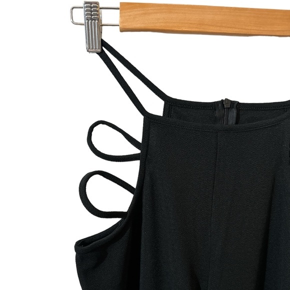 New Zaful High Waist Flare Ladder Cut Out Pants in black -‎ M - Picture 4 of 7